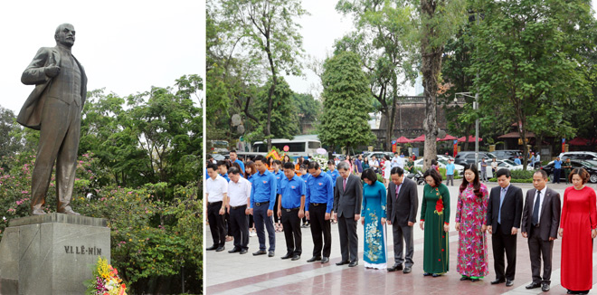 Lãnh đạo TP Hà Nội dâng hoa kỷ niệm 149 năm Ngày sinh V.I.Lênin